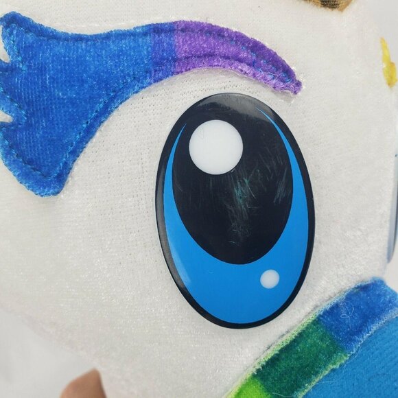 Classic Toy Company Unicorn Plush Gold Horn Hooves Blue Ears Stuffed Animal - Picture 8 of 9